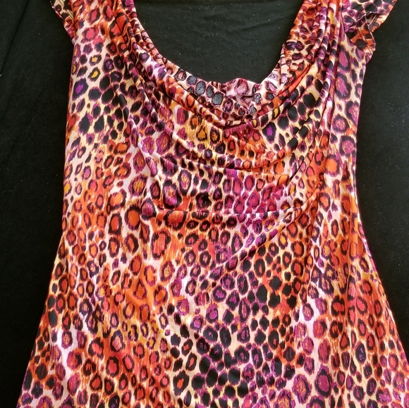 Discreet Animal Print top - Picture 5 of 6